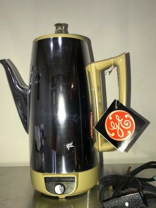 Nwob Vtg Ge General Electric Coffee Maker Percolator P15 Av Avocado Automatic