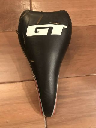Gt Bmx Bike Seat Black W/ Red And Grey Detail Old School 1980’s