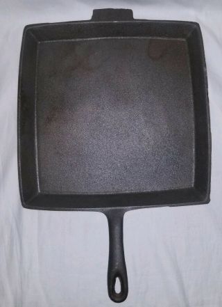 Vintage Bsr Square Cast Iron Breakfast Griddle No.  11bg 11 - 1/4” Made In Usa