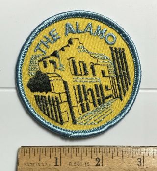 The Alamo San Antonio Texas Tx Vintage Round Embroidered Texan Souvenir Patch