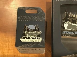 Disneyland Star Wars Galaxy ' s Edge Opening Day Pin Set Of 3 AP LR Jumbo LE 1000 3