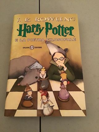 Italian Harry Potter And The Philosopher’s Stone (sorceror’s) Hardcover Book