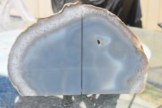 Agate Bookends Geode Crystal Polished Quartz - 9 lbs.  - 2