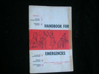 1958 Civil Defense “handbook For Emergencies”