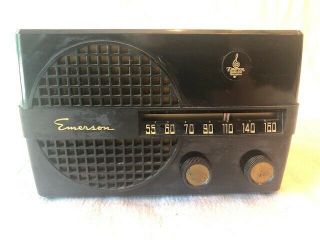 1950 Emerson Tube Radio Model 652 Series B In Vintage Antique