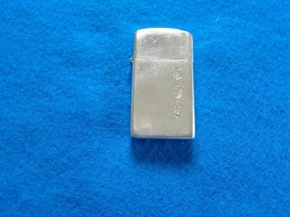 Zippo Lighter,  Sterling Silver 1960 Slim Flat Bottom