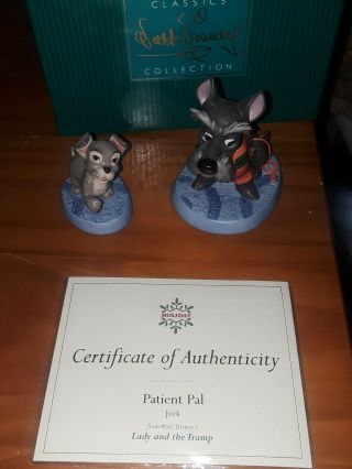 Wdcc Disney Lady And The Tramp " Patient Pal " Jock " Persistent Pup " Scamp Mib