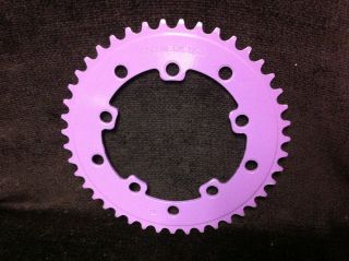 Nos 43t Purple / Lavender Pro Neck Chain Ring Old School Bmx 43 Tooth Wheel Tuf