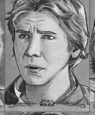 2019 Topps Star Wars: Esb B&w Han Solo Sketch Card Ap - Ashlee Brienzo