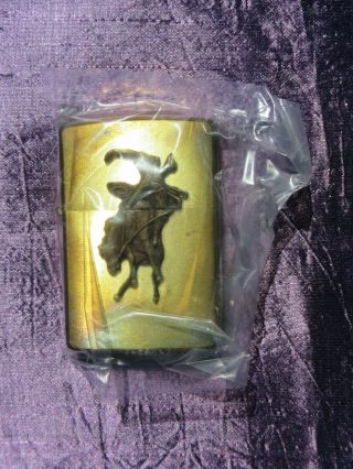 Marlboro Wild West Brass Zippo Lighter with Bag,  Box & Promo Sheets 4