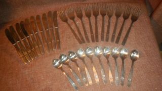 Vintage Eternum - Inox Sabena Airlines Flatware 10 Settings,  Fork,  Knife,  D - Spoon