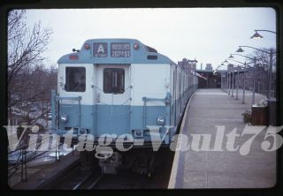 Slide Ny Nyc Subway Bmt Ind R10 3030 Nycta Far Rockaway Kodachrome 1969