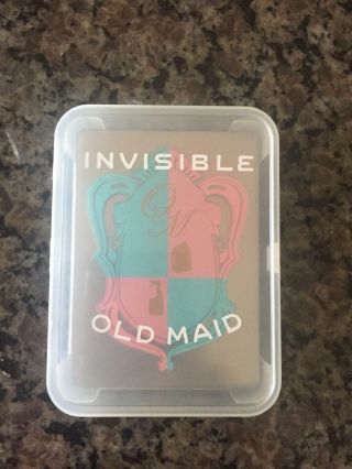 Kikkerland Adam & Gaby Lewin Design Invisible Clear Playing Cards Old Maid