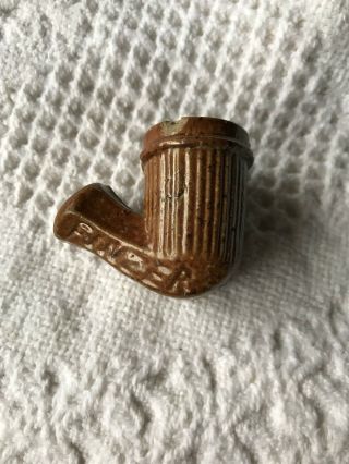 Antique Vintage Finzer Clay Pipe Bowl - 1870