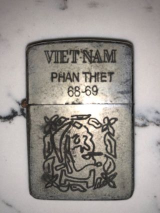 Vietnam War Zippo Oil Lighter Internal External Military Issue