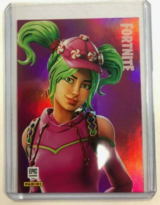 2019 Panini Fortnite Trading Card - Foil Card Zoey 249 Epic Outfit