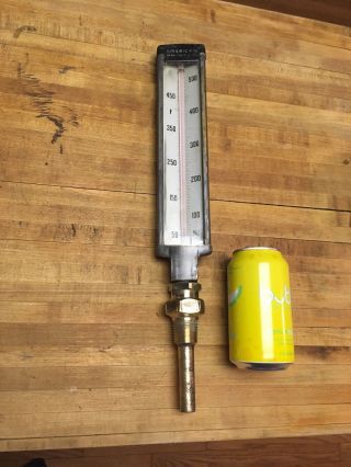 Vintage American Stratford Co Brass Thermometer - Steampunk - Industrial