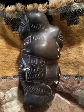 Vintage Blackware Pottery Mayan Aztec Pre Columbian Fertility Mother Earth Woman 4
