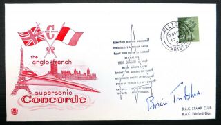 Gb 1974 Rare Concorde Filton Signed By Capt Brian Trubshaw See Below Bm254