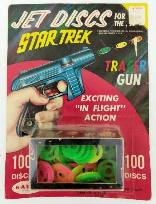 Vintage 1966 Rayline Star Trek Jet Discs For The Tracer Gun,  Unpunched &