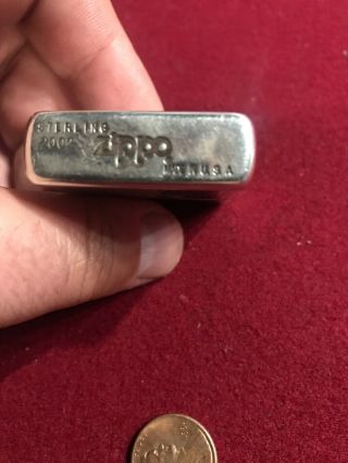 Vintage Sterling Silver Zippo Lighter 5