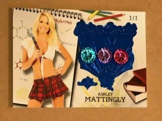 2018 Ashley Mattingly Benchwarmer 2/2 Hot 4 Teacher Extra Credit Gems Card
