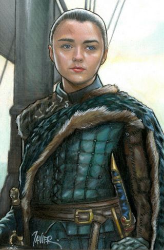 Game Of Thrones Arya Stark Maisie Williams 4x6 Inch Art 1/1