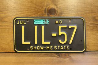 License Plate Vintage Missouri Vanity Lil 57 Rare Old 1957 Chevy Ford Dodge