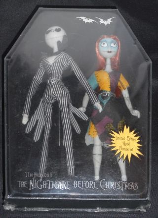 Nib Tim Burtons The Nightmare Before Christmas Jack & Sally Porcelain Dolls Lmtd