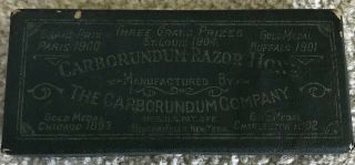 Vintage Carborundum Co Straight Razor Hone Sharpening Stone Box