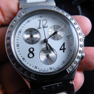 Vintage Swiss Made Swatch Chronograph Quartz Lady Watch