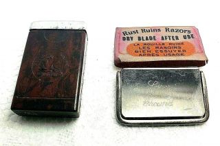 Antique Rolls Razors Blade BAKELITE Case Box Advertising Rare Made in England 2