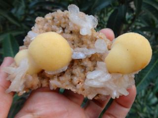 thomsonite balls on heulandite stilbite Crystals & MINERALS SPECIMEN G - 1 4