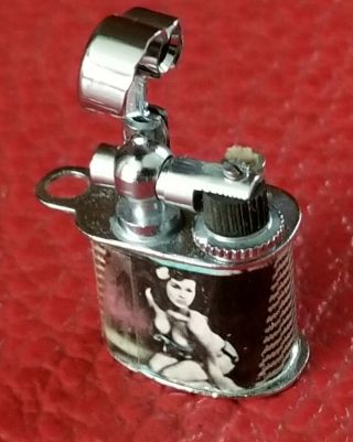 Vintage M.  P.  Mini Lift Arm Key Chain Cigarette Miniature Lighter Girls Japan