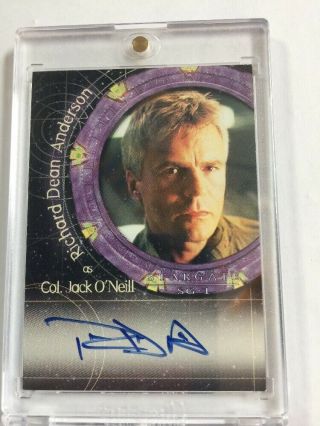 Stargate Sg1 Season 1 - 3 Autograph Card Richard Dean Anderson Macgyver