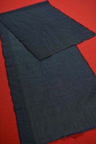 Zj69/95 Vintage Japanese Fabric Cotton Antique Boro Patch Indigo Blue Shima 52 "