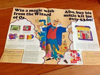 1967 Wizard Of Oz Magic Set Promotional Poster & Magic Book - From Armour Co.