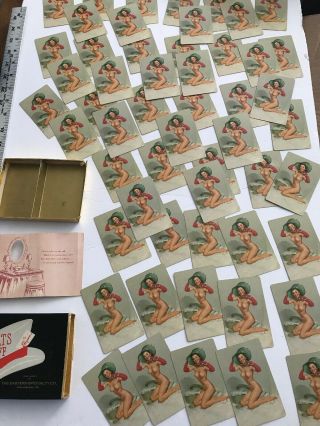 Hats Off By Elvgren Pin Up Girl Playing Cards 54 Full Deck Vintage Boxed Risqué