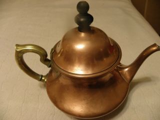 Antique Copper Tea Kettle With Infuser Marked Landers Frary & Clark