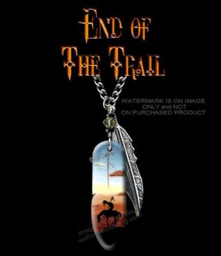 Sundown End Of Trail Necklace For Male Or Female Jewelry Art Gift 24 " Ch