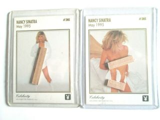 1995 Playboy Gold Foil Chase Card Set of 3 (Nancy Sinatra) (1NS - 3NS) 4