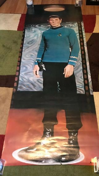 Vintage Spock Poster From 1976,  Life Size,  Door Size,  Star Trek,  Nimoy,  Wow