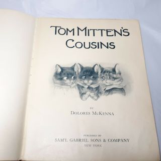 Tom Mitten ' s Cousins Vintage Children ' s Book Anthropomorphic Cat Illustrations 4