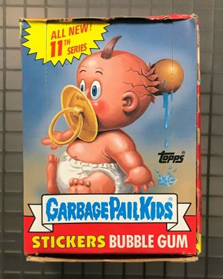 1987 Topps Gpk Garbage Pail Kids Wax Pack Box W/ 48 Packs 11th Series