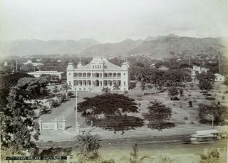 1889 HAWAIIAN ALBUMEN PHOTO IOLANI PALACE HAWAII ANTIQUE CDV ARTIFACT 2
