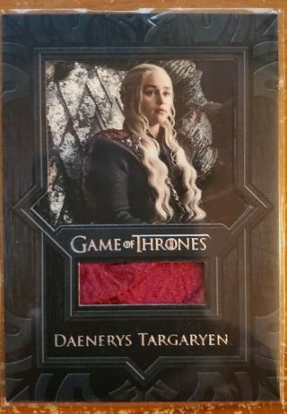 Game Of Thrones Inflexions Emilia Clarke - Daenerys Targaryen Relic Card Vr9