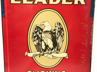 Vintage Union Leader Smoking Tobacco Tin Metal Sign SCP 3