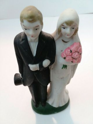 Vintage Wedding Cake Topper Bride And Groom Occupied Japan
