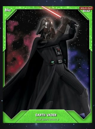 Topps Star Wars Card Trader Darth Vader Series 3 Green Base Variant 5cc Digital