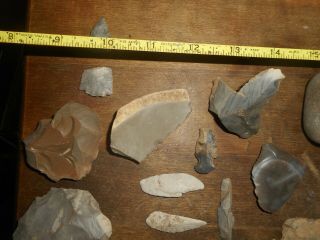 Native American Artifact,  Indian stone tool,  blade,  axe,  scraper,  plummet,  arrowhead, 5